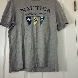 Nautica Gray Graphic Tee for Men